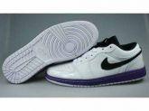 Nike Air Jordan 1 Retro Low Men's shoes White/Purple/Black