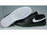 Nike Air Jordan 1 Retro Low Men's shoes Black/White/Green