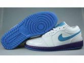Nike Air Jordan 1 Retro Low Men's shoes White/Purple/Sky blu