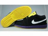 Nike Air Jordan 1 Retro Low Men's shoes Black/Yellow/Purple